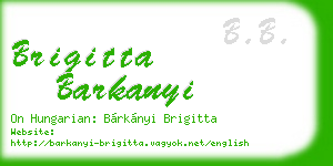 brigitta barkanyi business card